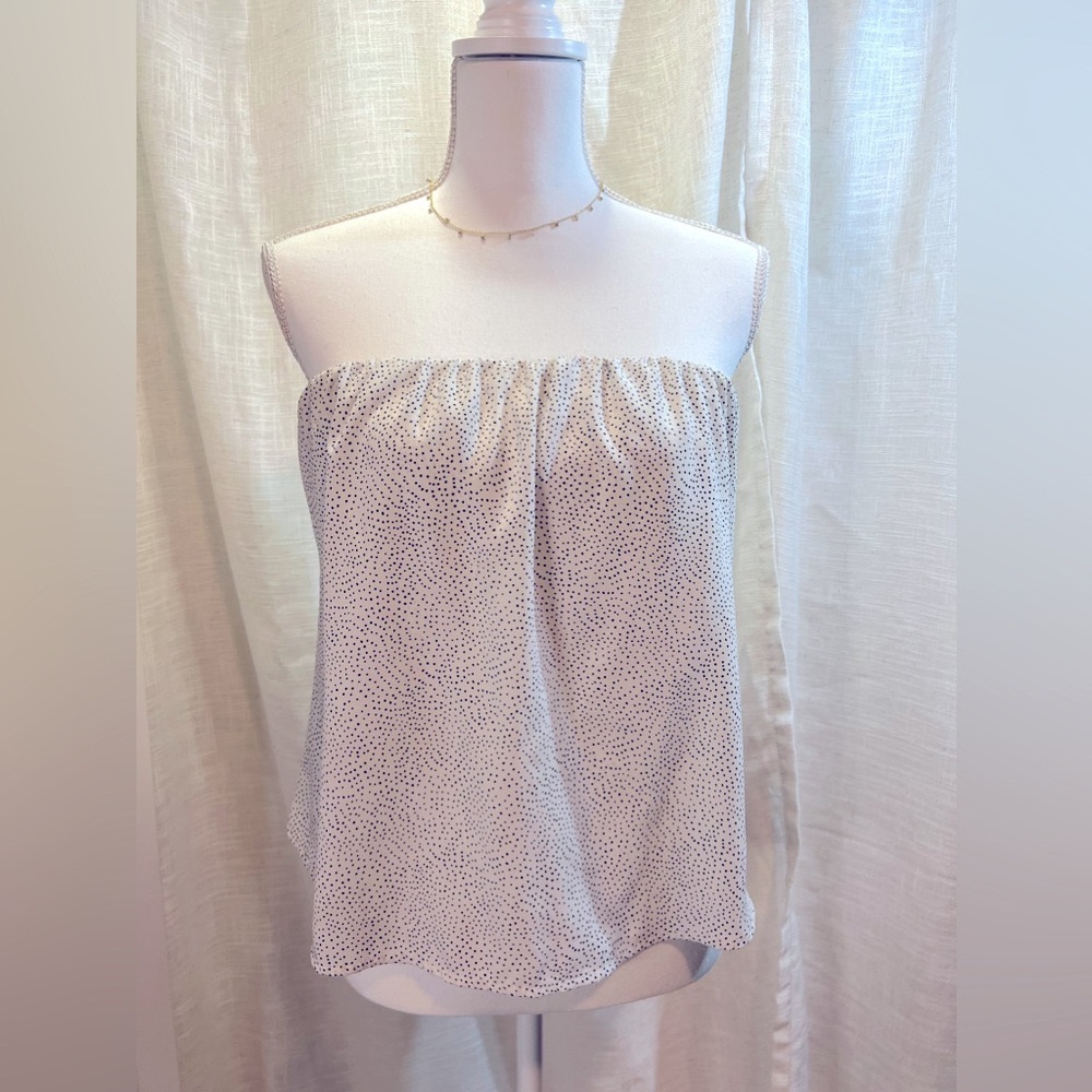 Strapless Polka Dot Top - M